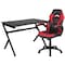 Flash Furniture Black Gaming Desk and Chair Set with Cup Holder BLN-X10D1904-RD-GG - alternate 10